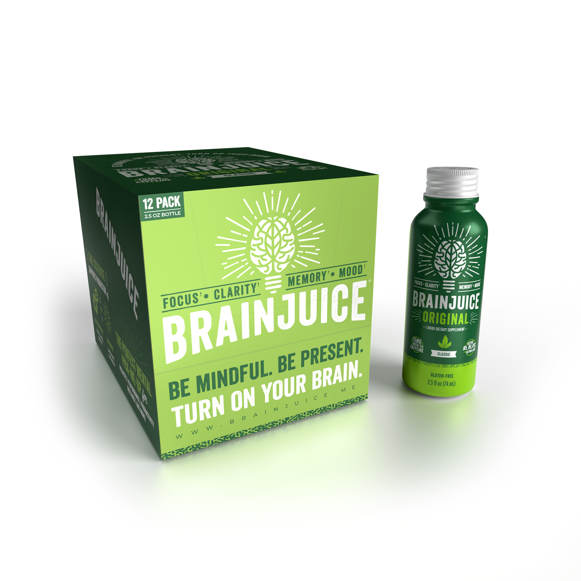 BRAINJUICE Original Classic 2.5 oz. Ready to Drink Supplement | 12-pack