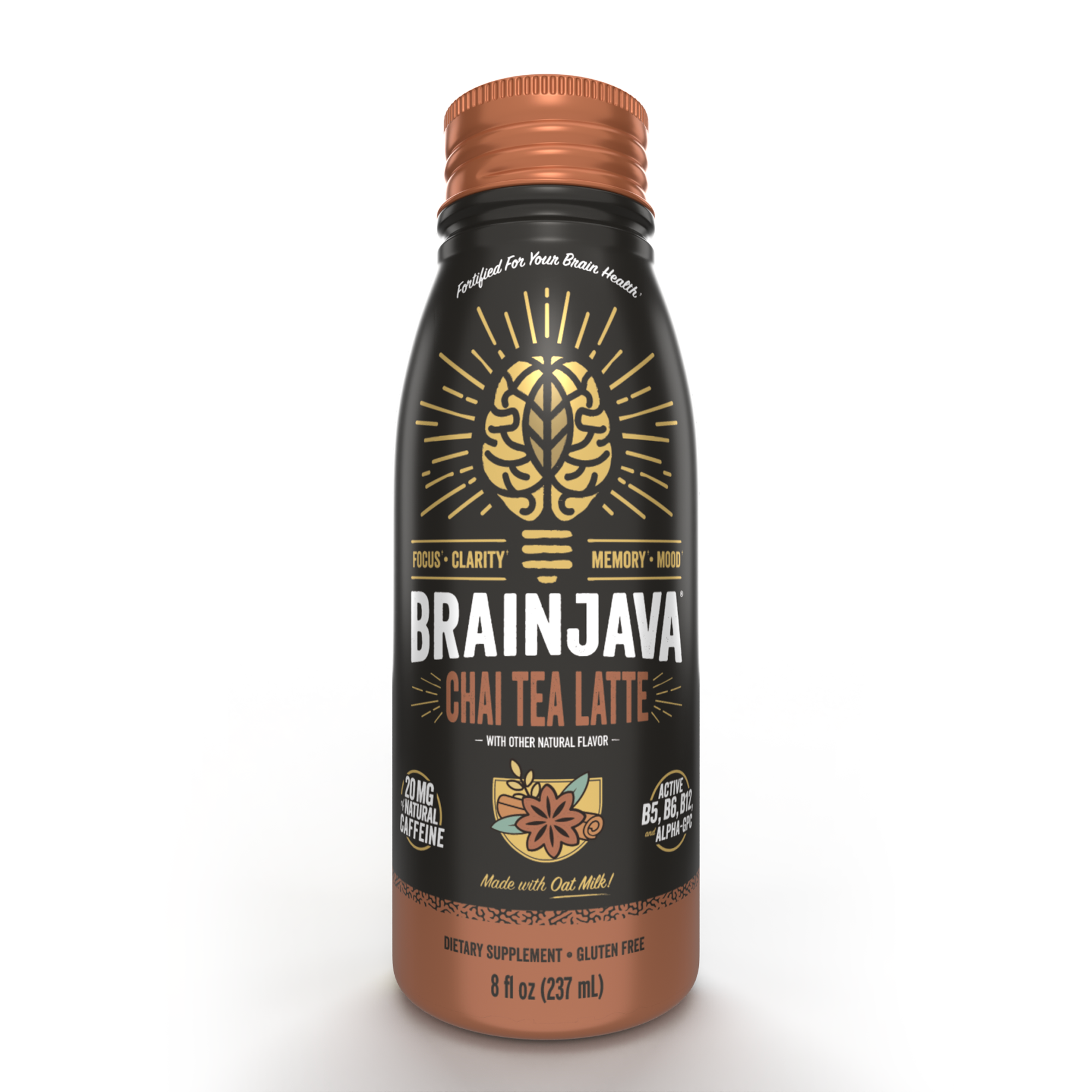 BRAINJAVA CHAI TEA LATTE 8 FL OZ RTD 4-pack
