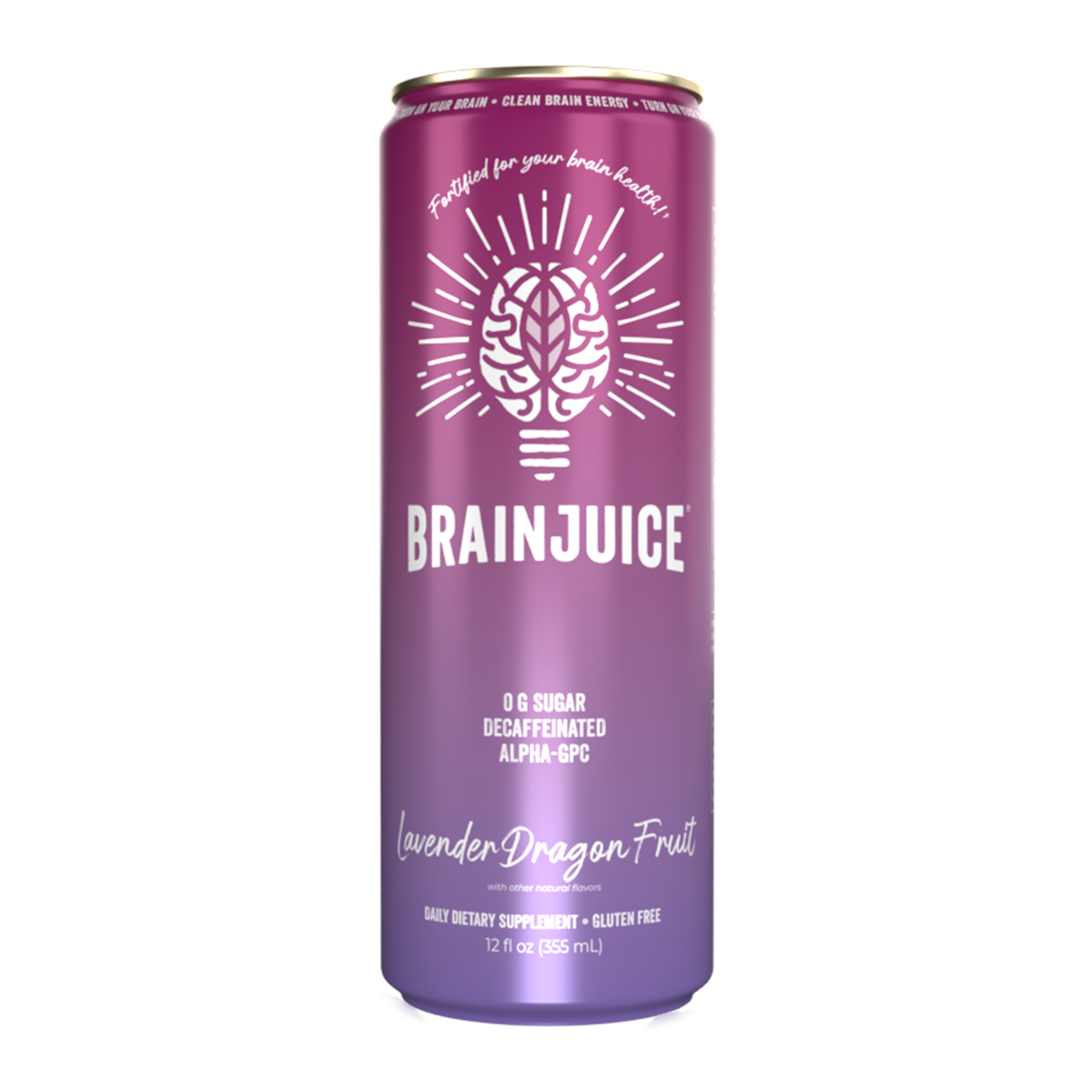 BRAINJUICE DECAFFEINATED Lavender Dragon Fruit 12 fl oz RTD | 6-PACK