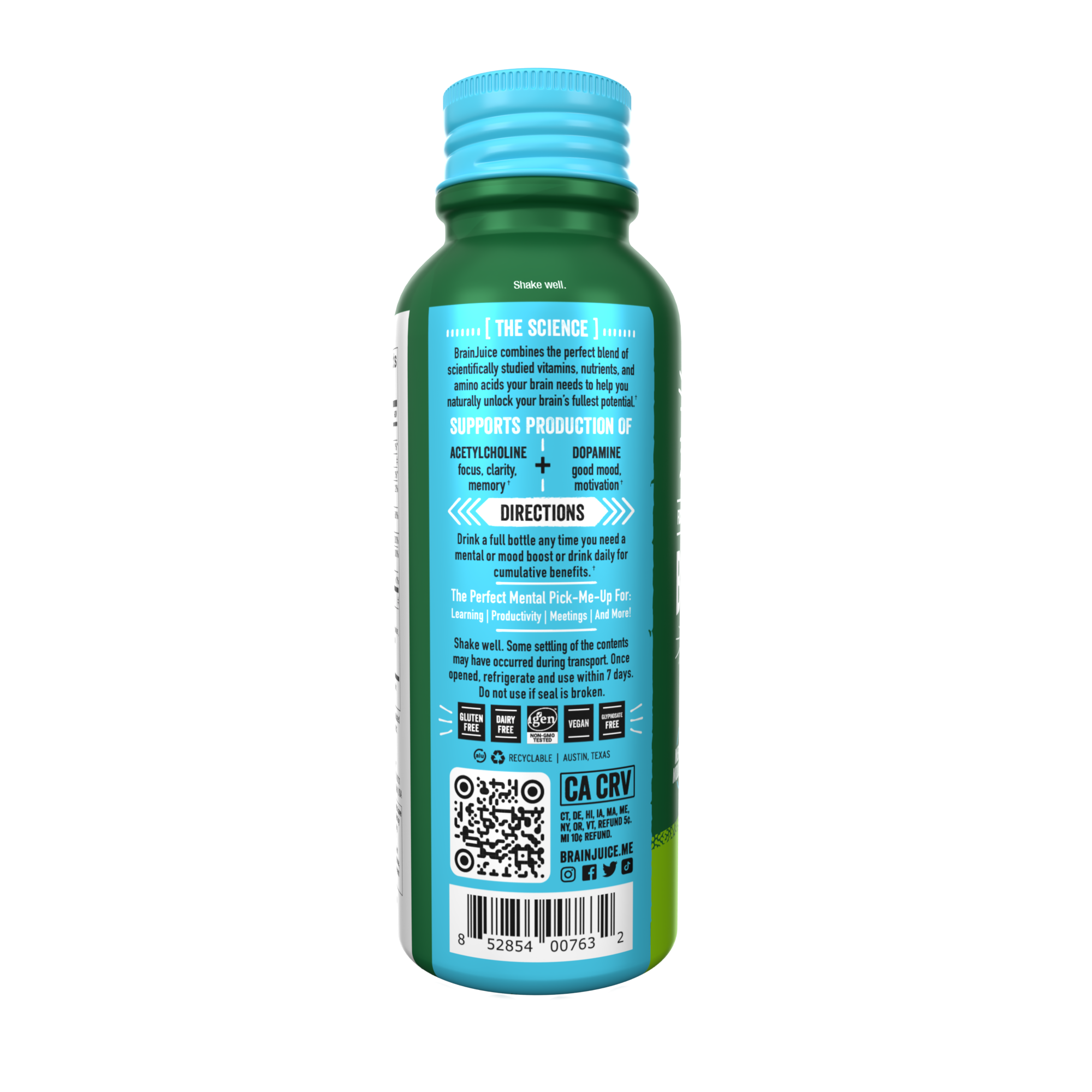 BRAINJUICE Decaf Classic 2.5 oz. Ready to Drink Supplement | 12-pack