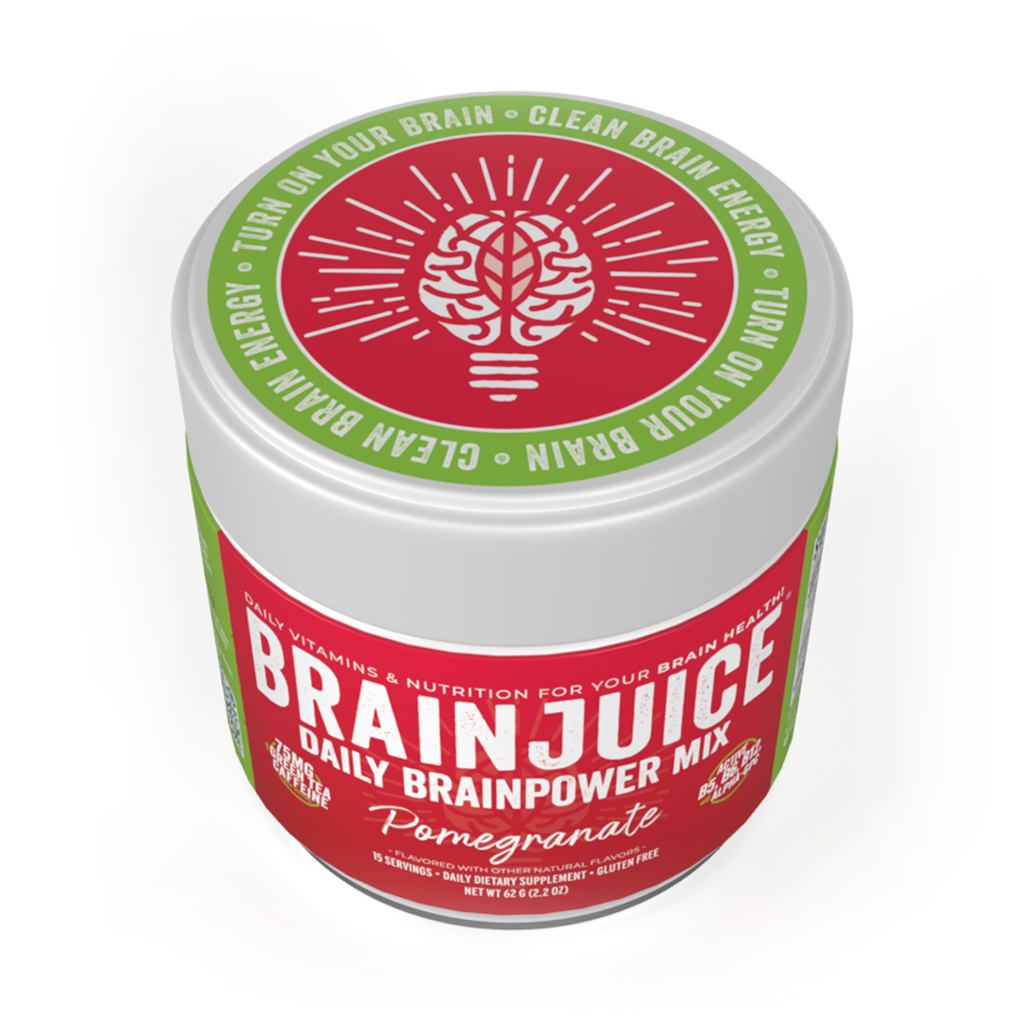 BrainJuice Pomegranate Daily BrainPower Mix - 15 Servings