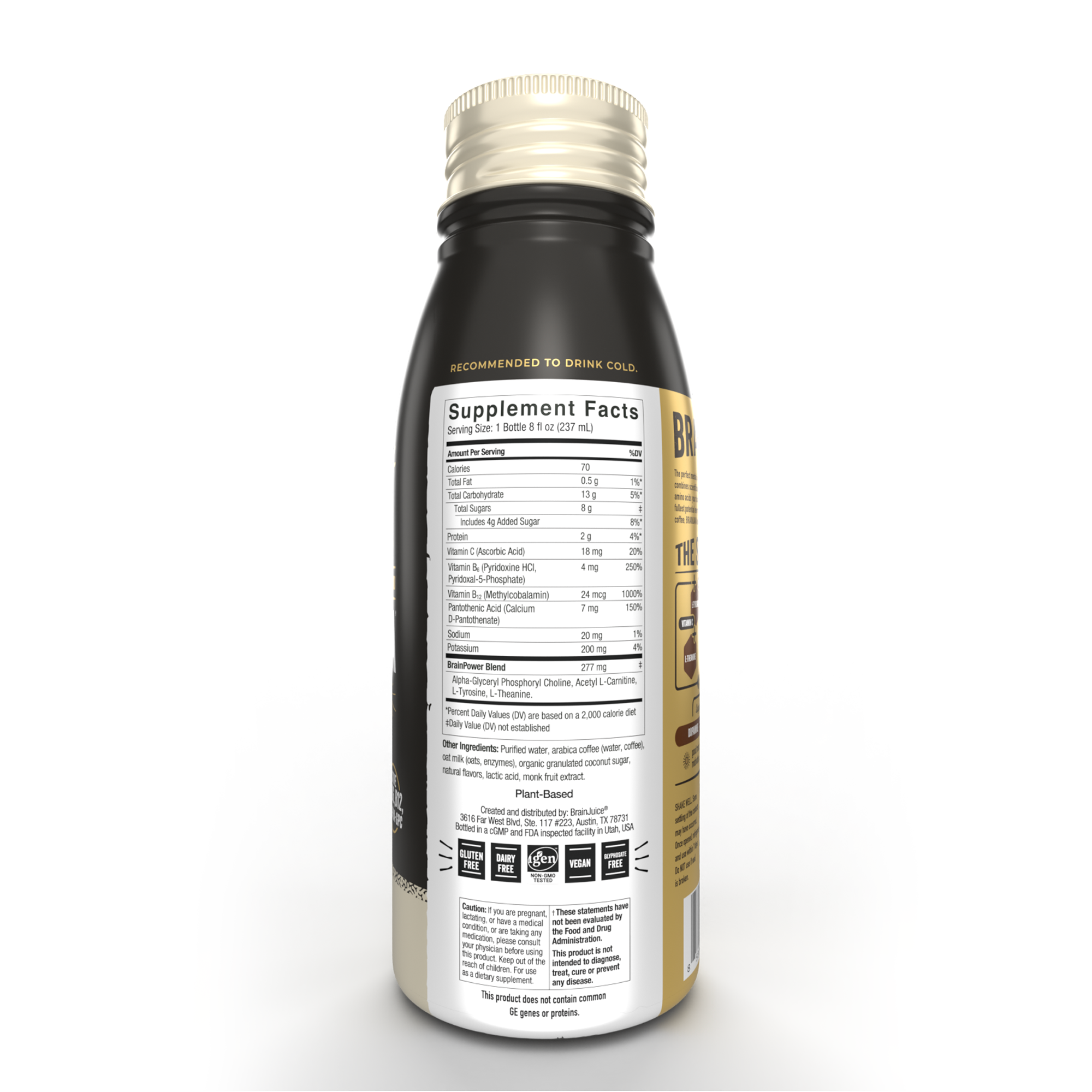 BRAINJAVA Vanilla Latte 8 oz. | 4-pack