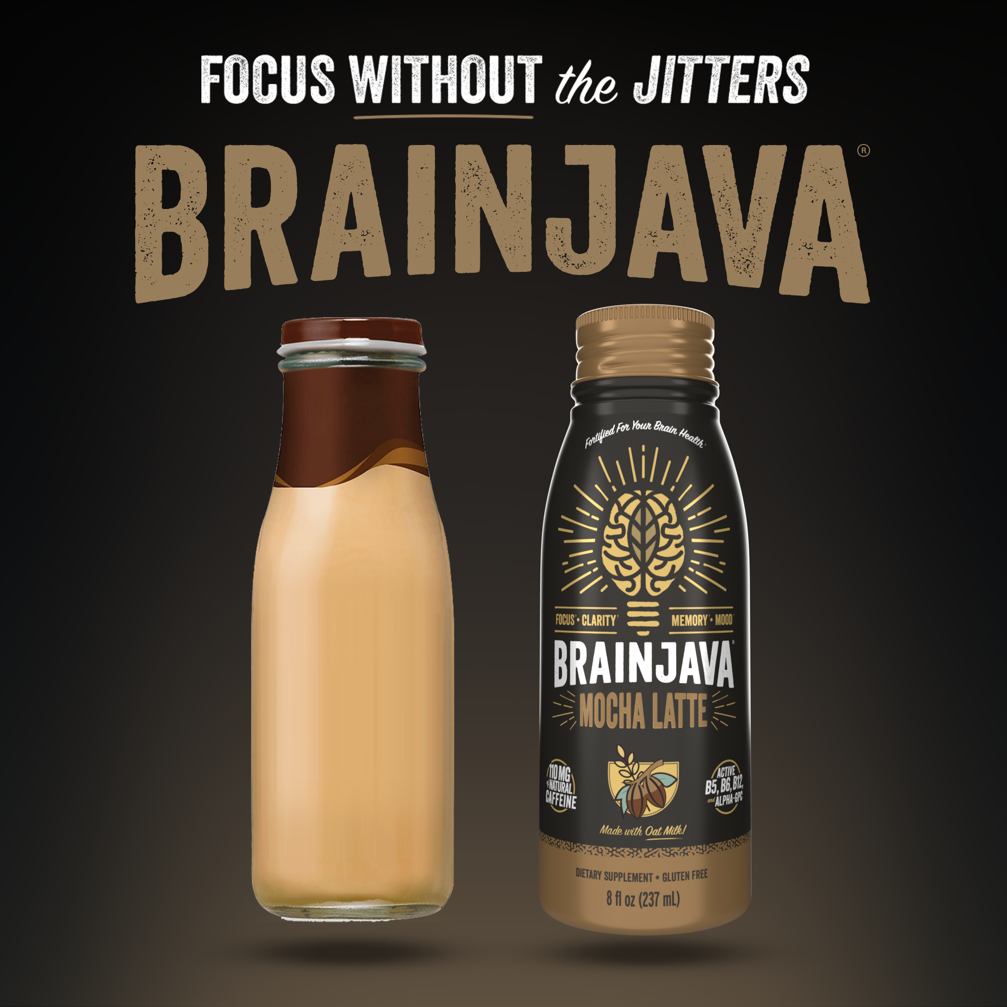 BRAINJAVA MOCHA LATTE 8 FL OZ RTD 4-pack