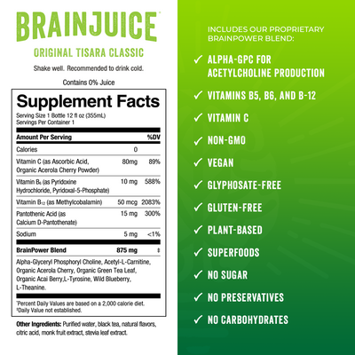 BrainJuice Tisara Classic 12 fl oz RTD 6ct