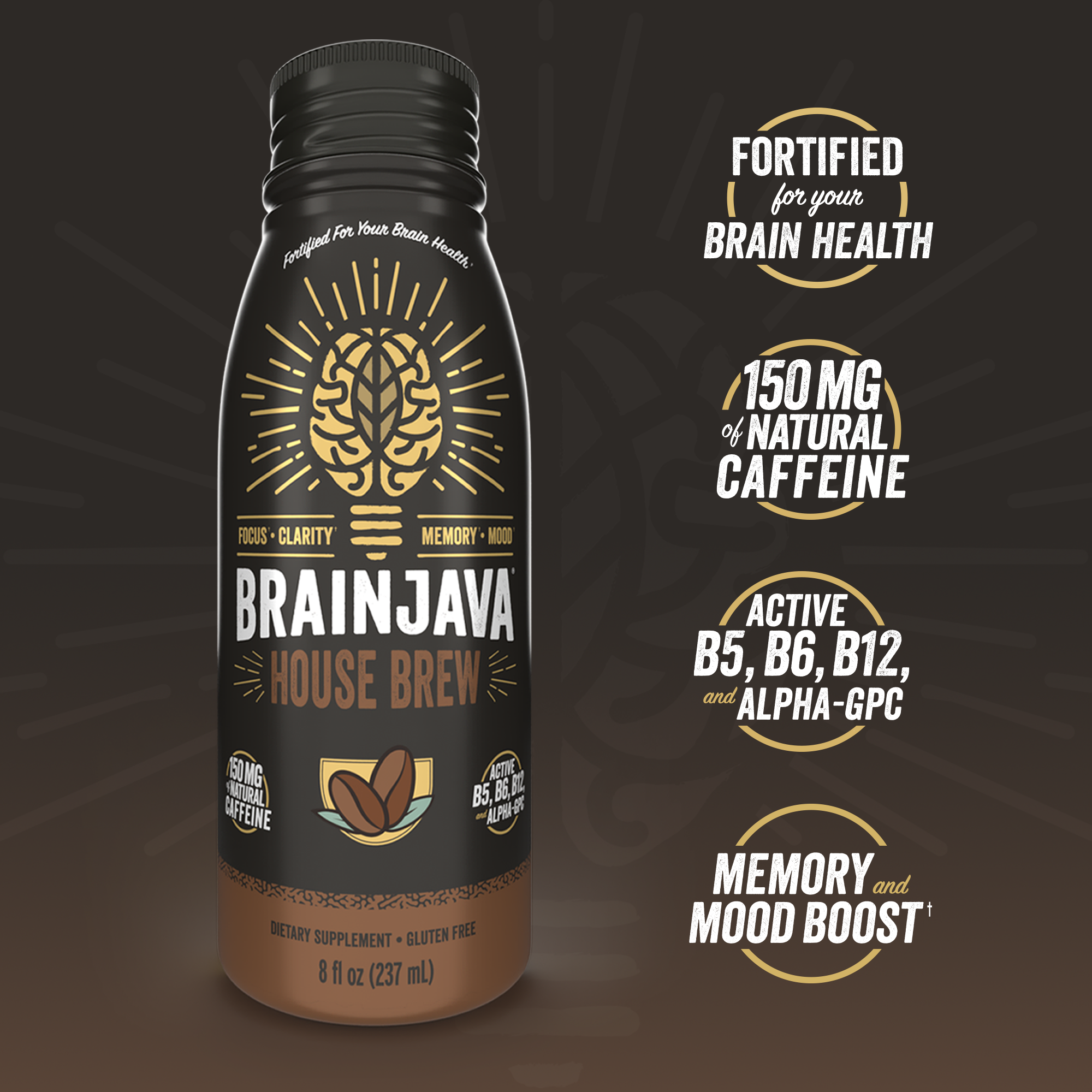 BRAINJAVA HOUSE BREW 8 FL OZ RTD 4-pack