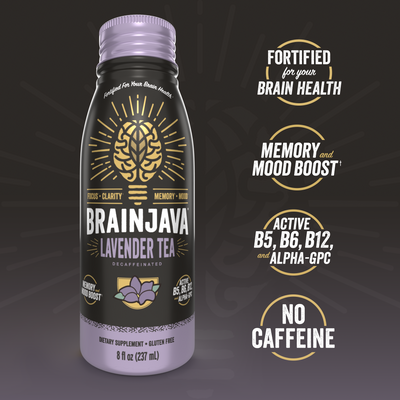 BRAINJAVA LAVENDER TEA 8 FL OZ RTD 4-pack