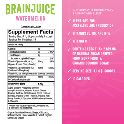 Watermelon Daily BrainPower Mix -  15 Servings