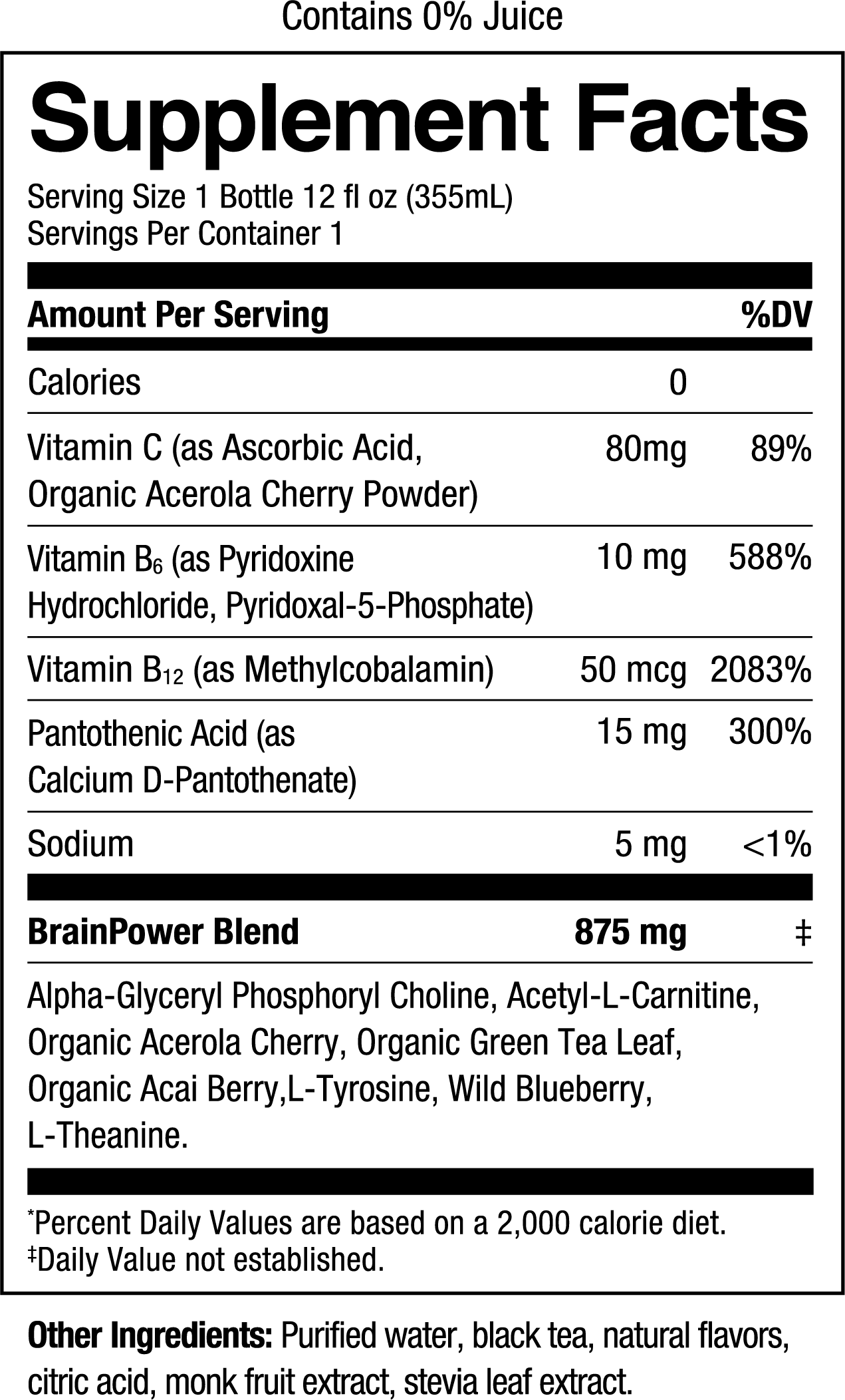 BrainJuice Tisara Classic 12 fl oz RTD 6ct