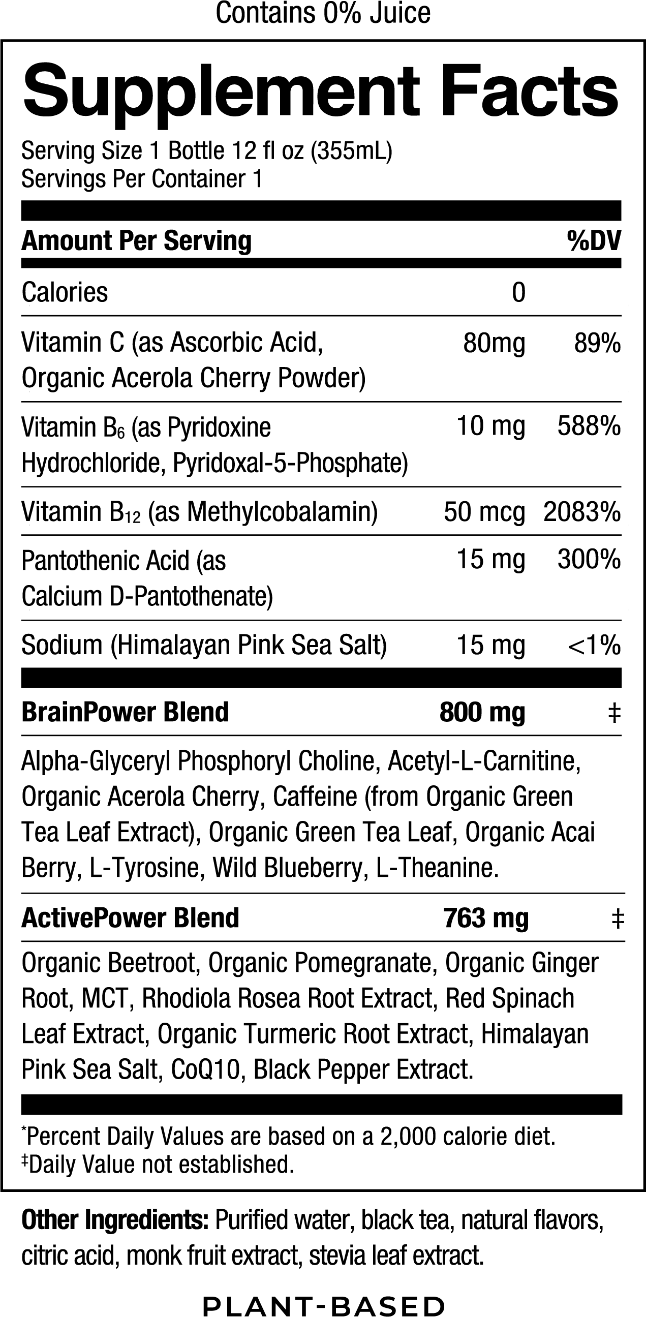 BRAINJUICE Active Blood Orange Jalapeno 12 fl oz RTD | 6-pack