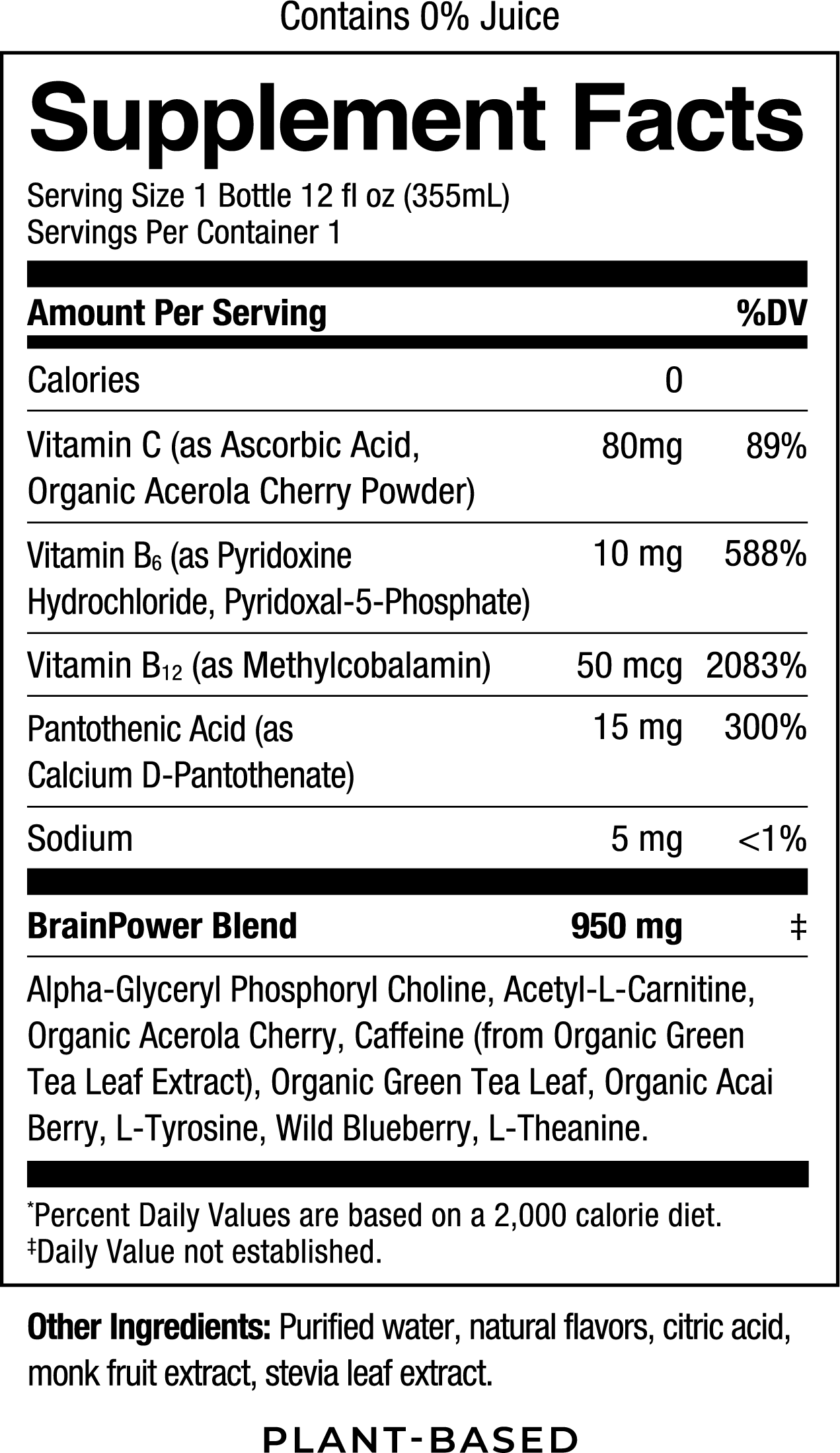 BRAINJUICE Strawberry Lemonade 12 fl oz RTD | 6-PACK