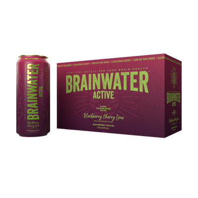 BRAINWATER Active Blackberry Cherry Lime 16 fl oz RTD | 8-pack