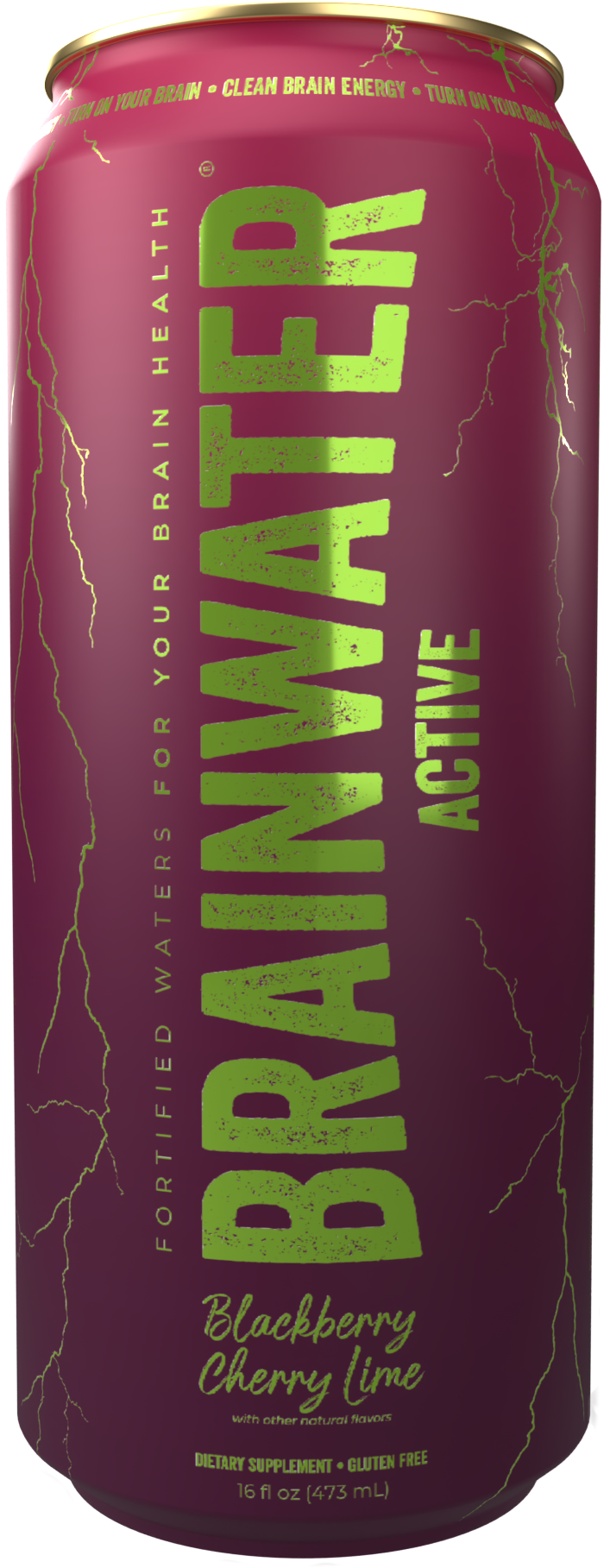 BRAINWATER Active Blackberry Lime 16 fl oz RTD 8-Pack