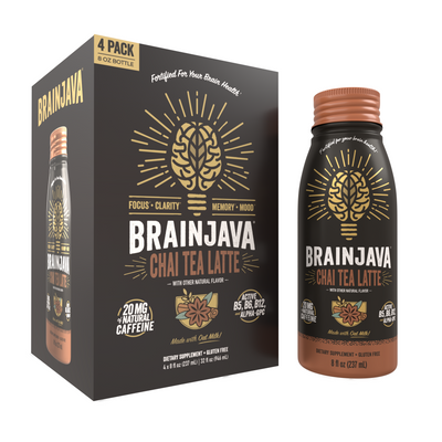 BRAINJAVA Chai Tea Latte 8 oz. | 4-pack