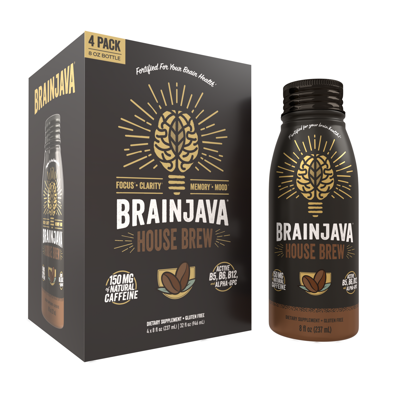 BRAINJAVA House Brew 8 oz. | 4-pack