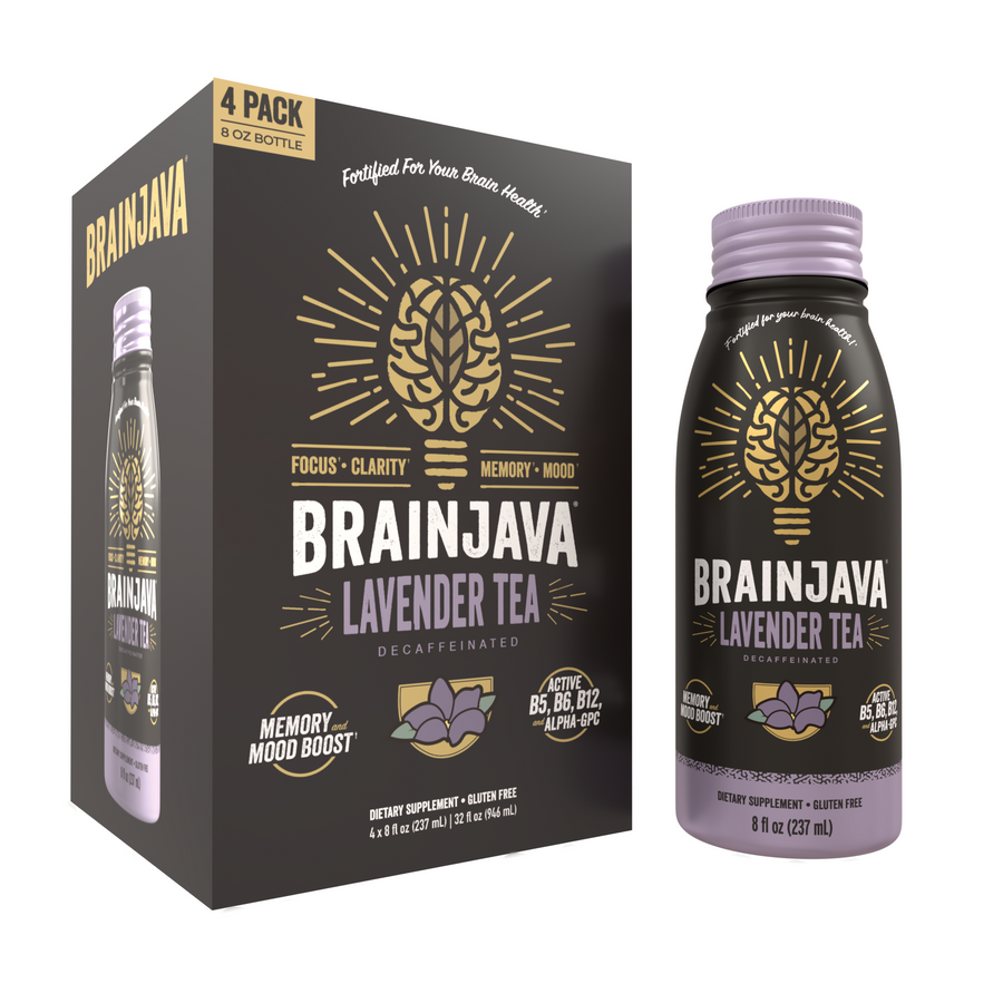 BRAINJAVA Lavender Tea 8 oz. | 4-pack
