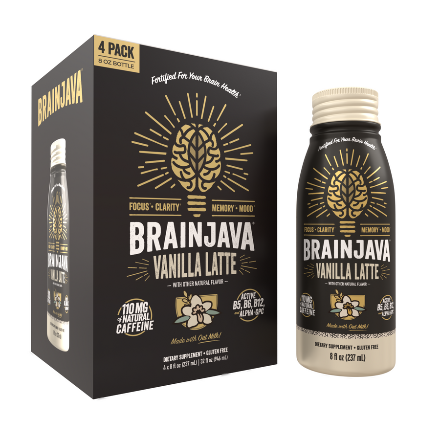 BRAINJAVA Vanilla Latte 8 oz. | 4-pack