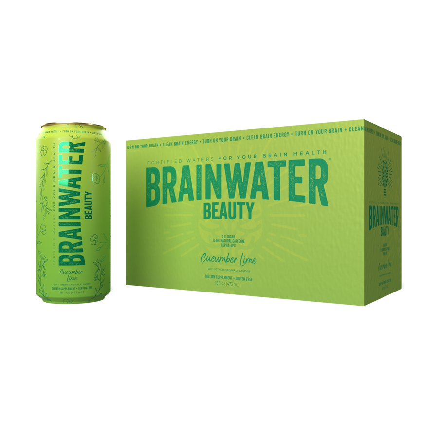BRAINWATER Beauty Cucumber Lime 16 fl oz RTD 8-Pack