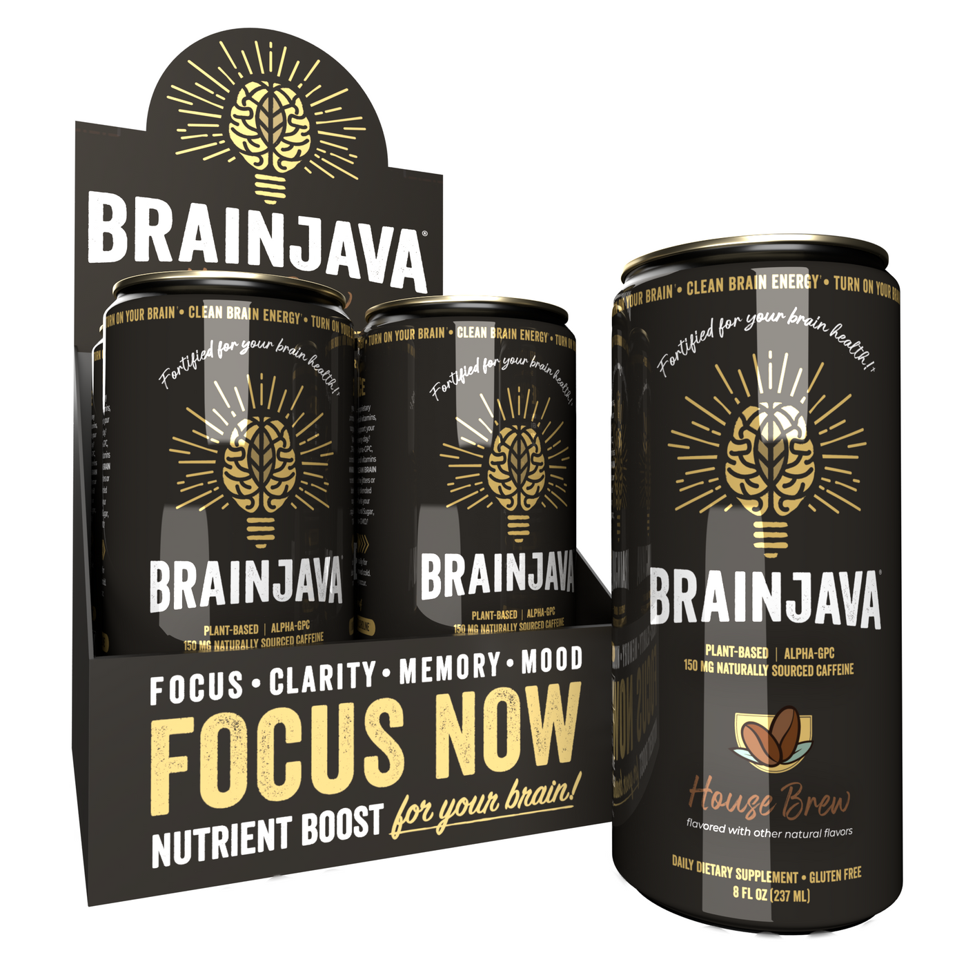BRAINJAVA HOUSE BREW 8 FL OZ RTD 4-pack
