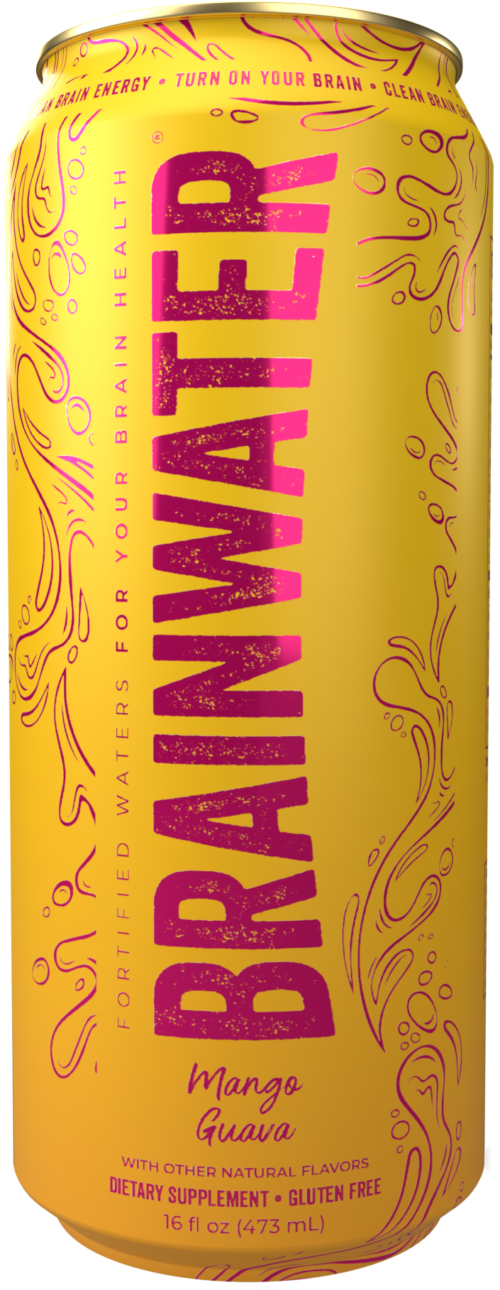 BRAINWATER Mango Guava 16 fl oz RTD 8-Pack