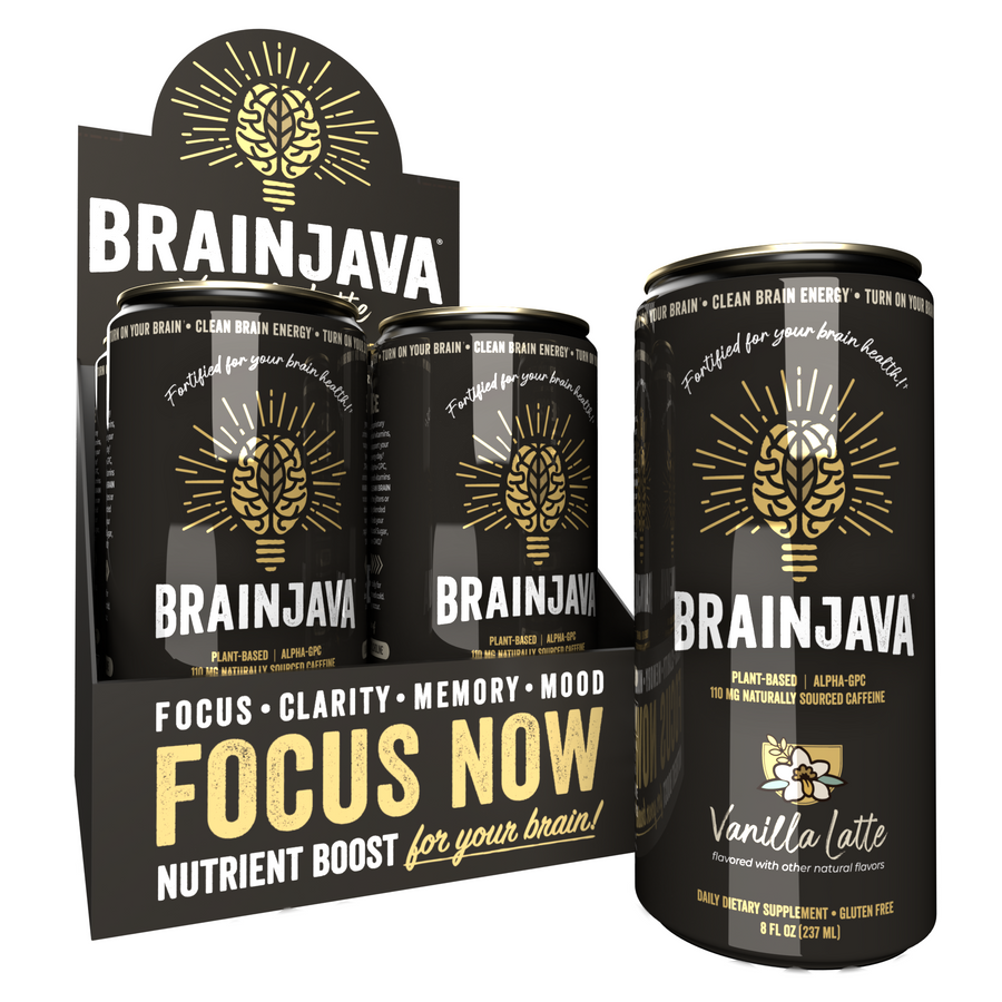 BRAINJAVA VANILLA LATTE 8 FL OZ RTD 4-pack