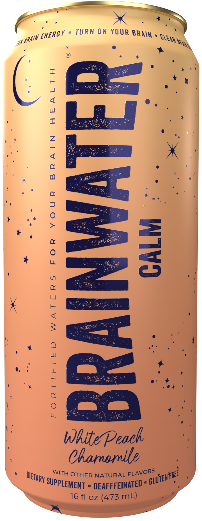 BRAINWATER Calm Peach Camomile 16 fl oz RTD 8-Pack