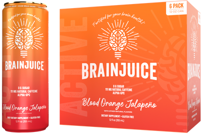 BRAINJUICE Active Blood Orange Jalapeno 12 fl oz RTD | 6-PACK