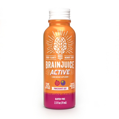 BrainJuice Active Pomegranate Acai 2.5 oz. Ready to Drink Supplement | 12-pack